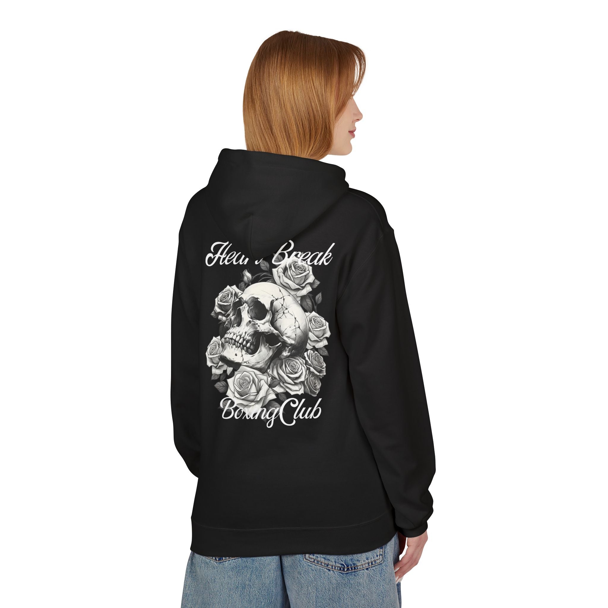 Gothic Hoodie White Roses